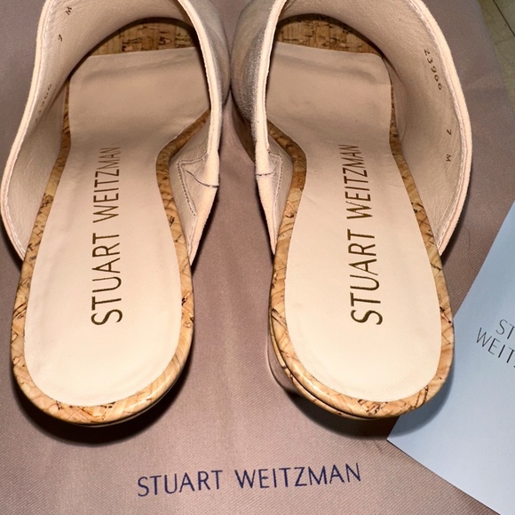 Stuart Weitzman Margarite Pink sand wedge sandal, 7, nLg1295 - Picture 5 of 6